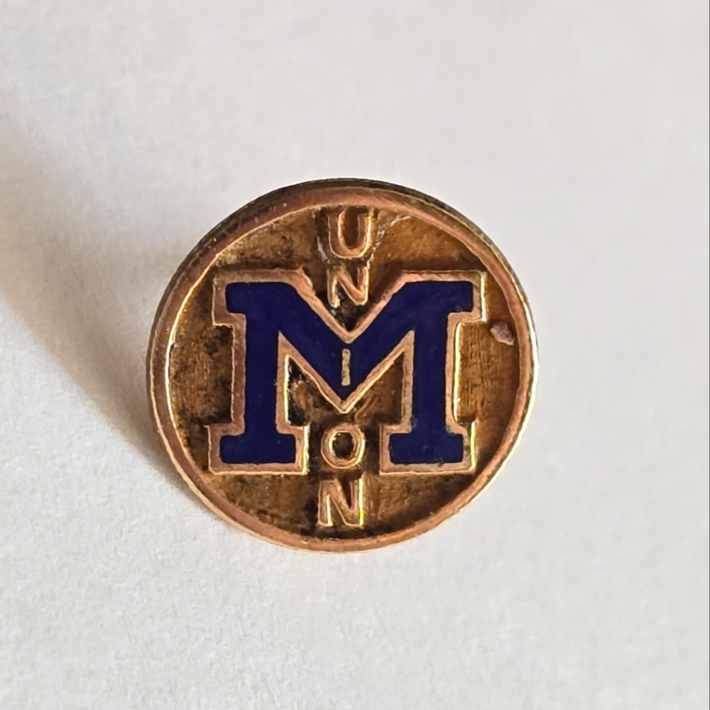 Vintage University of Michigan Union M Pin Lapel brooch college collegiate